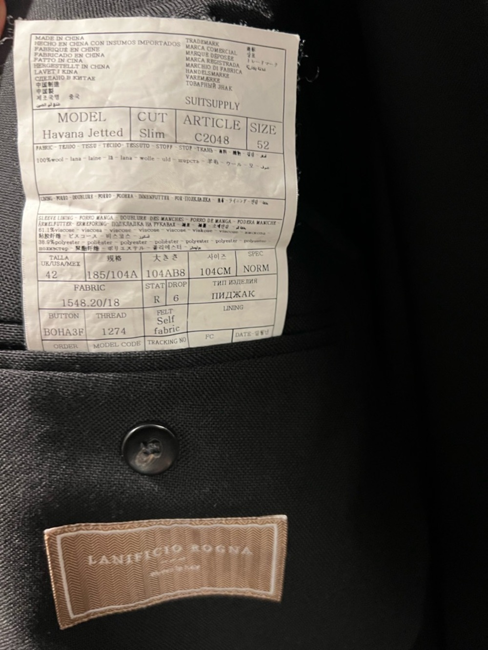 Suitsupply Black Men's Single-Breasted Blazer - Picture 3 of 8